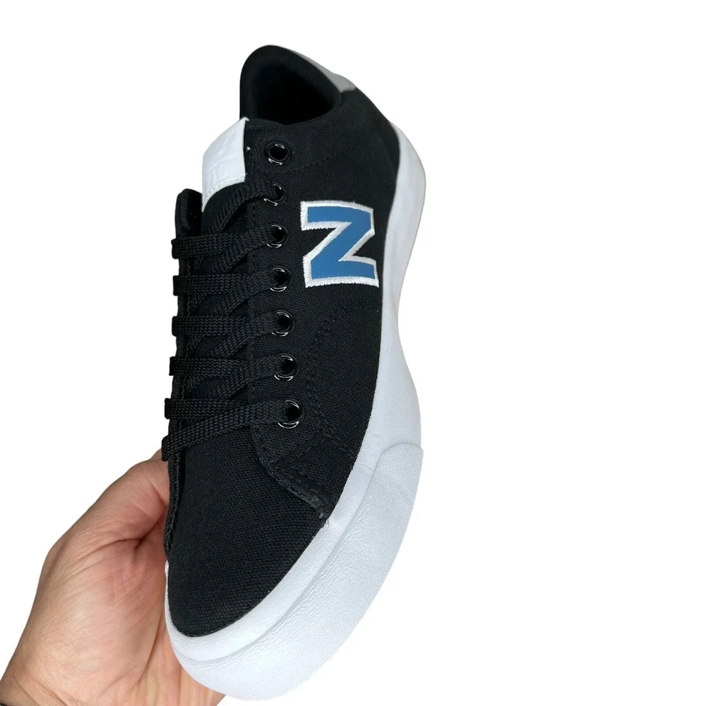New Balance Youth Boys Girls Skate Sneakers Size 5.5 Black-Sky Blue Canvas Upper